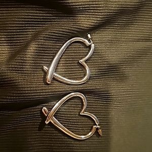 Gold heart earrings